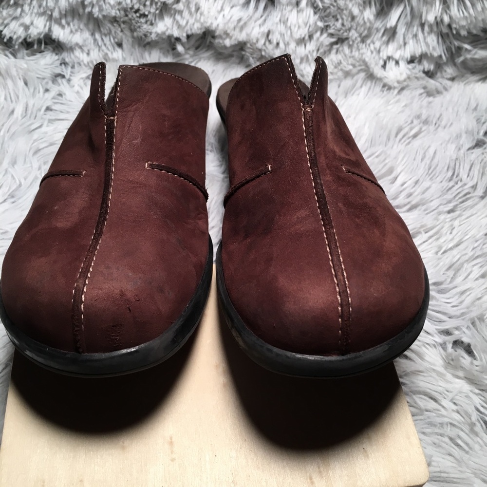 Clark’s Brown Leather Mules/Heels Women’s Size 7m